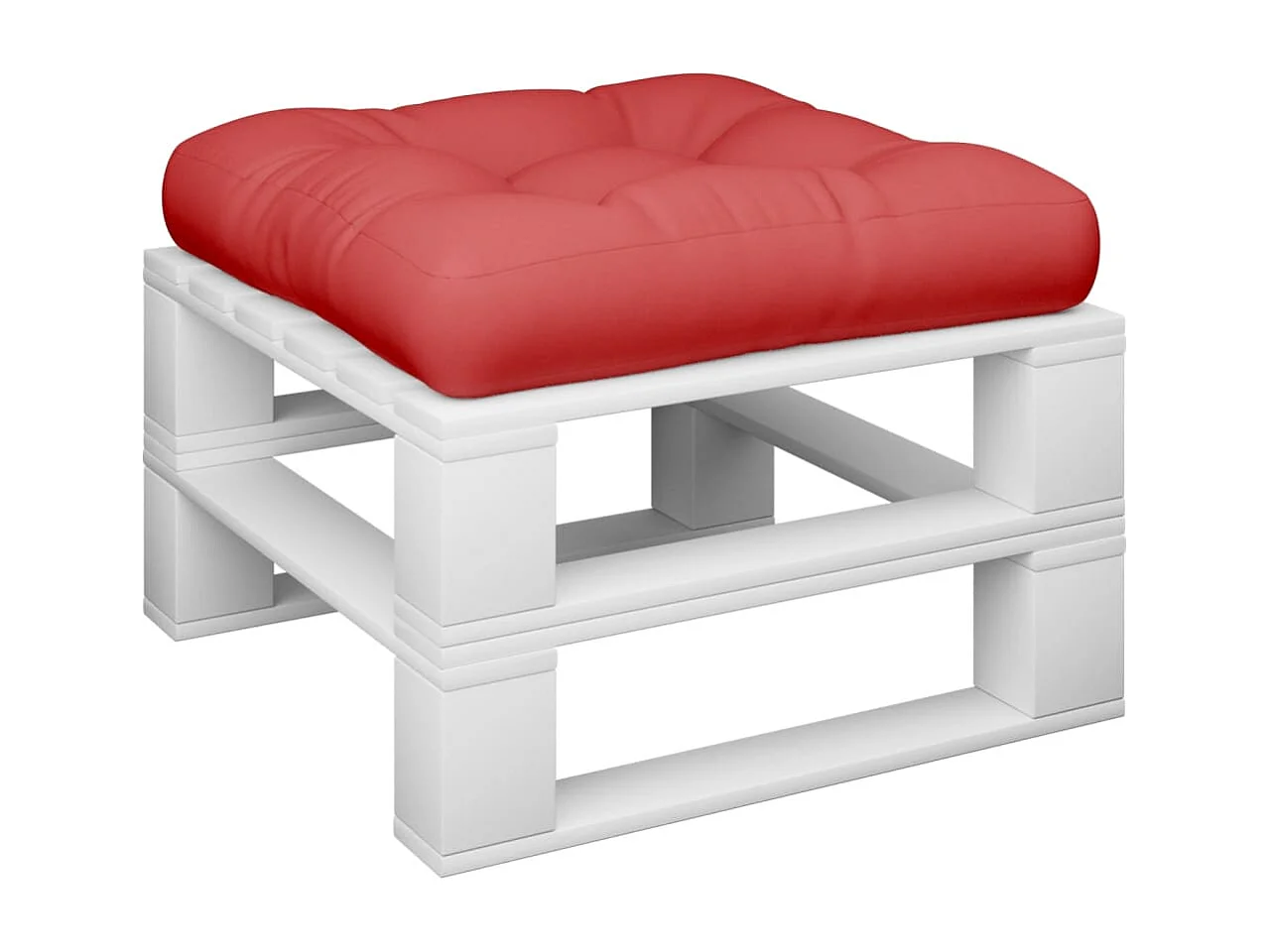 Palletkussen 60x60x12 cm stof rood