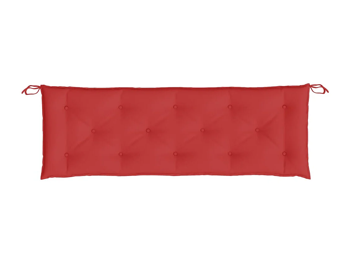 Coussins de banc jardin lot de 2 rouge 150x50x7 cm tissu Oxford