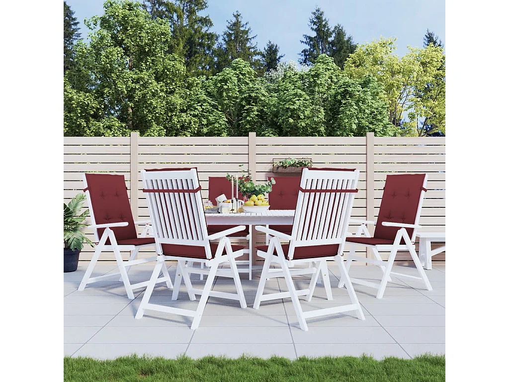 Almofadões cadeiras altas 6 pcs 120x50x4 cm mesclado tecido