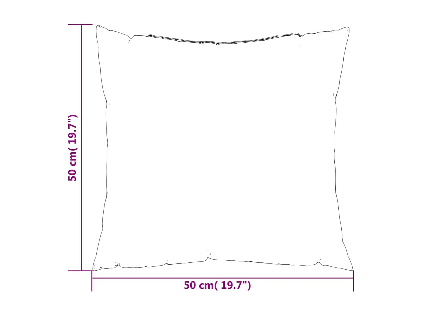 Zierkissen 4 Stk. Mehrfarbig 50x50 cm Stoff