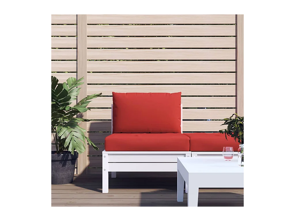 Coussins de palette lot de 2 rouge tissu oxford