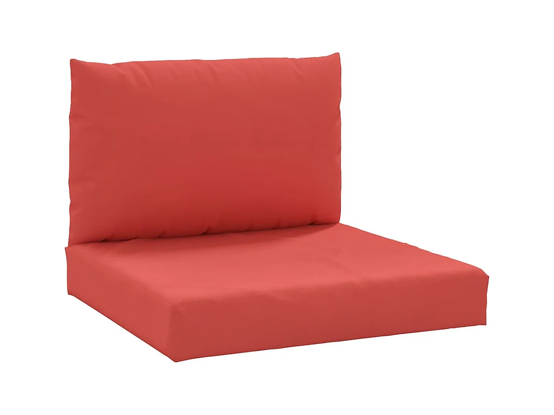 Coussins de palette lot de 2 rouge tissu oxford