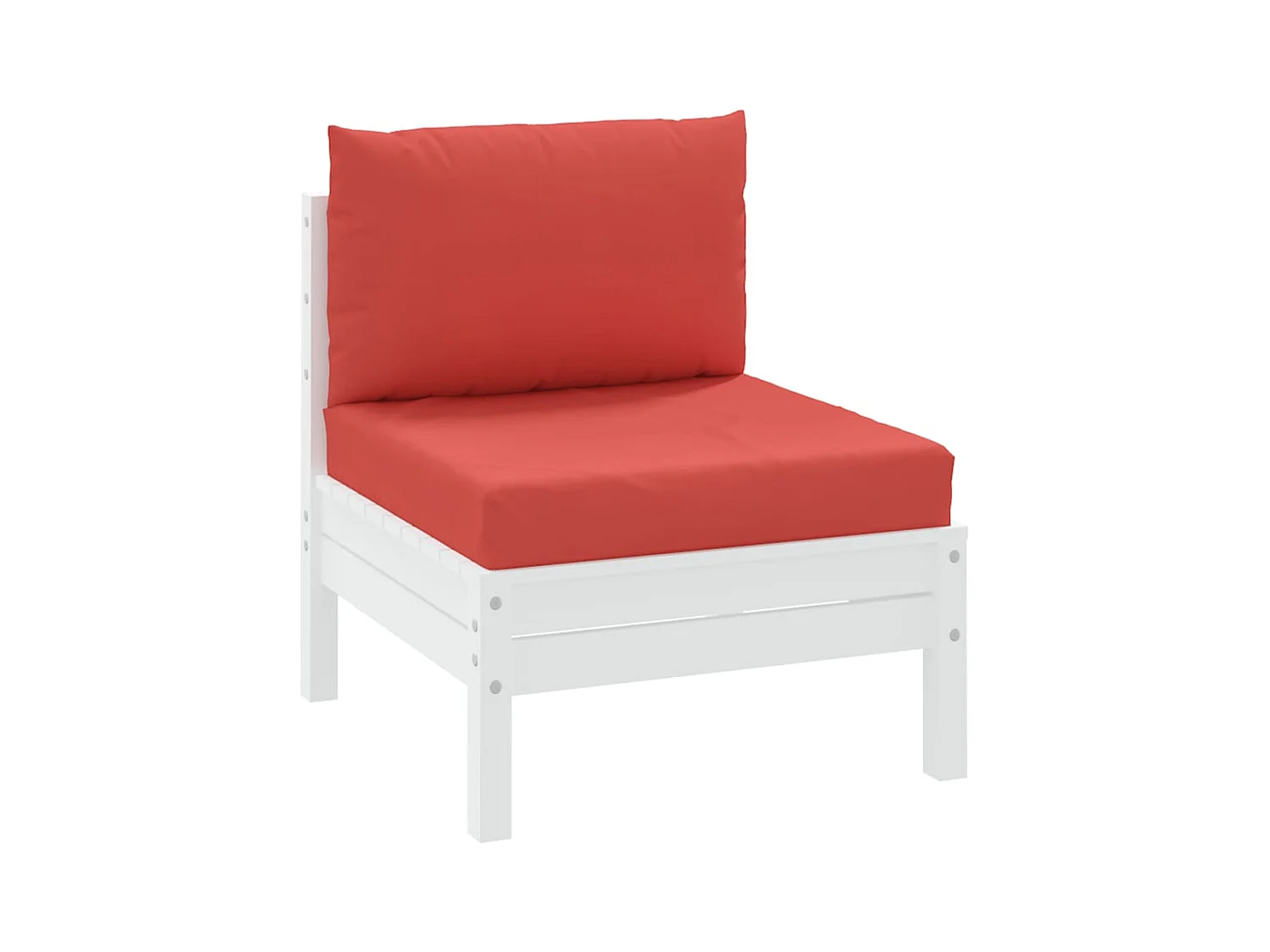 Coussins de palette lot de 2 rouge tissu oxford