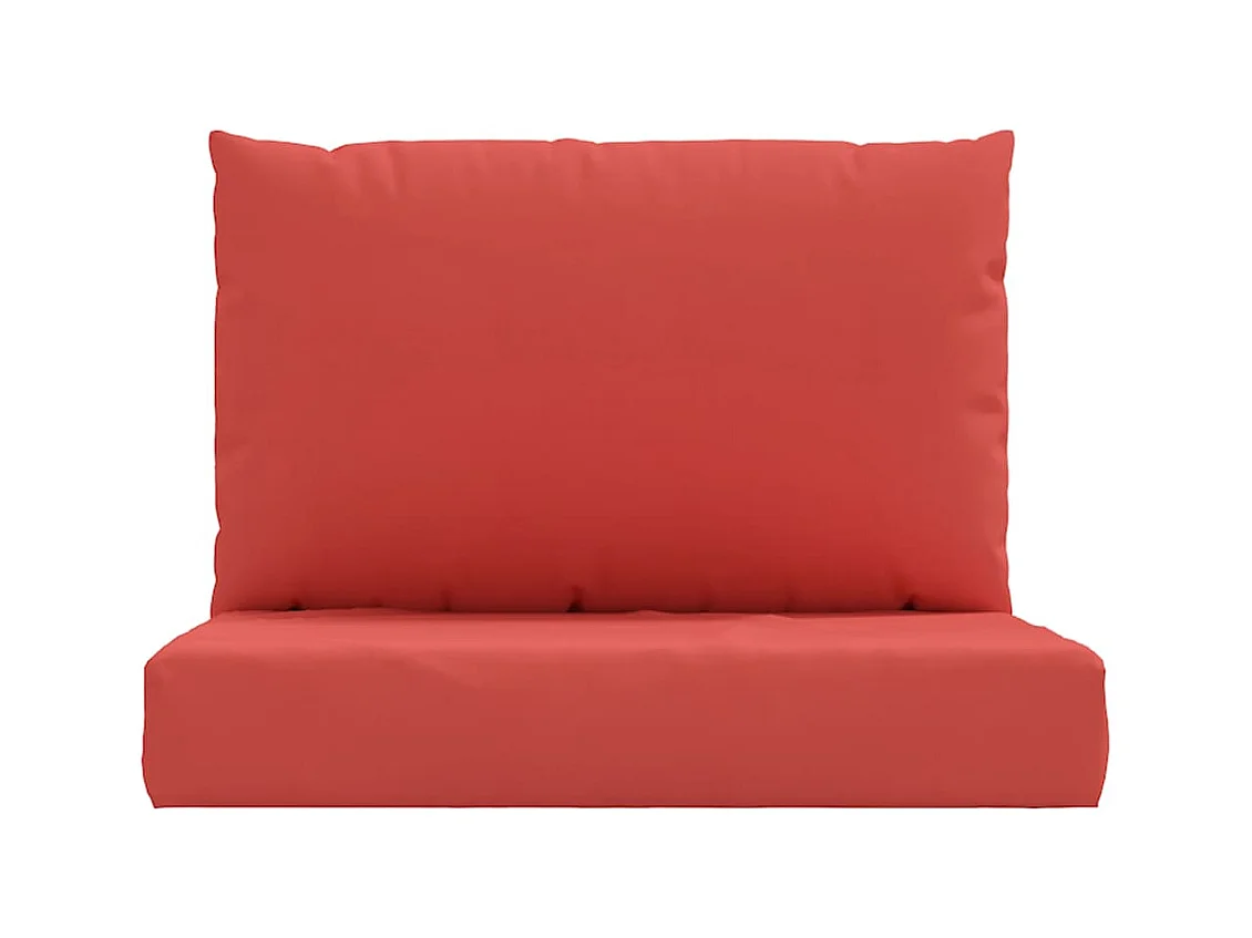 Coussins de palette lot de 2 rouge tissu oxford