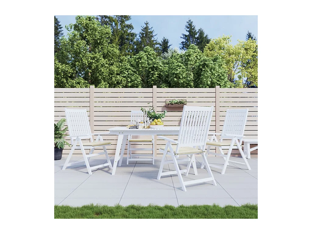 Cuscini per Sedia 4 pz Crema 40x40x3 cm in Tessuto Oxford