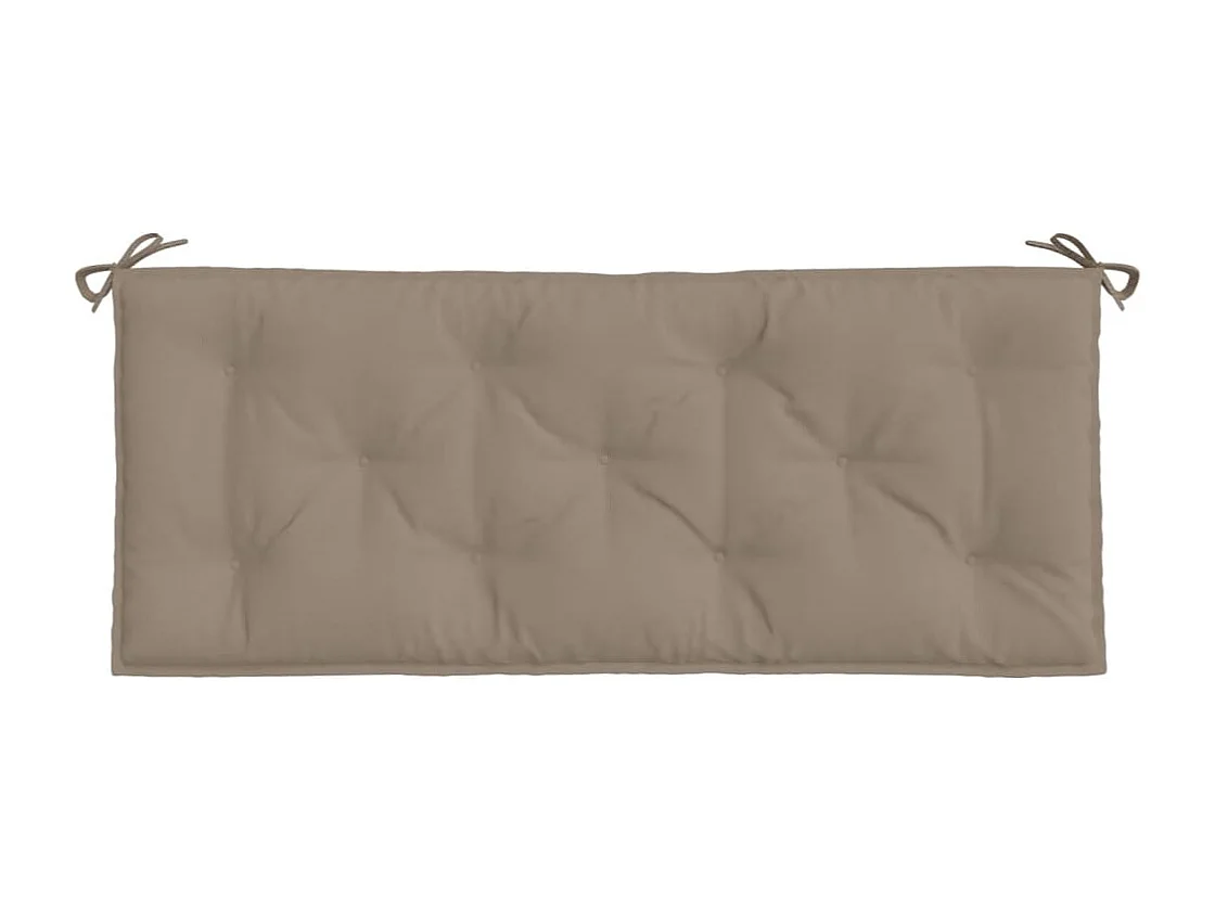 Cuscini per Panca 2 pz Tortora 120x50x7 cm in Tessuto Oxford