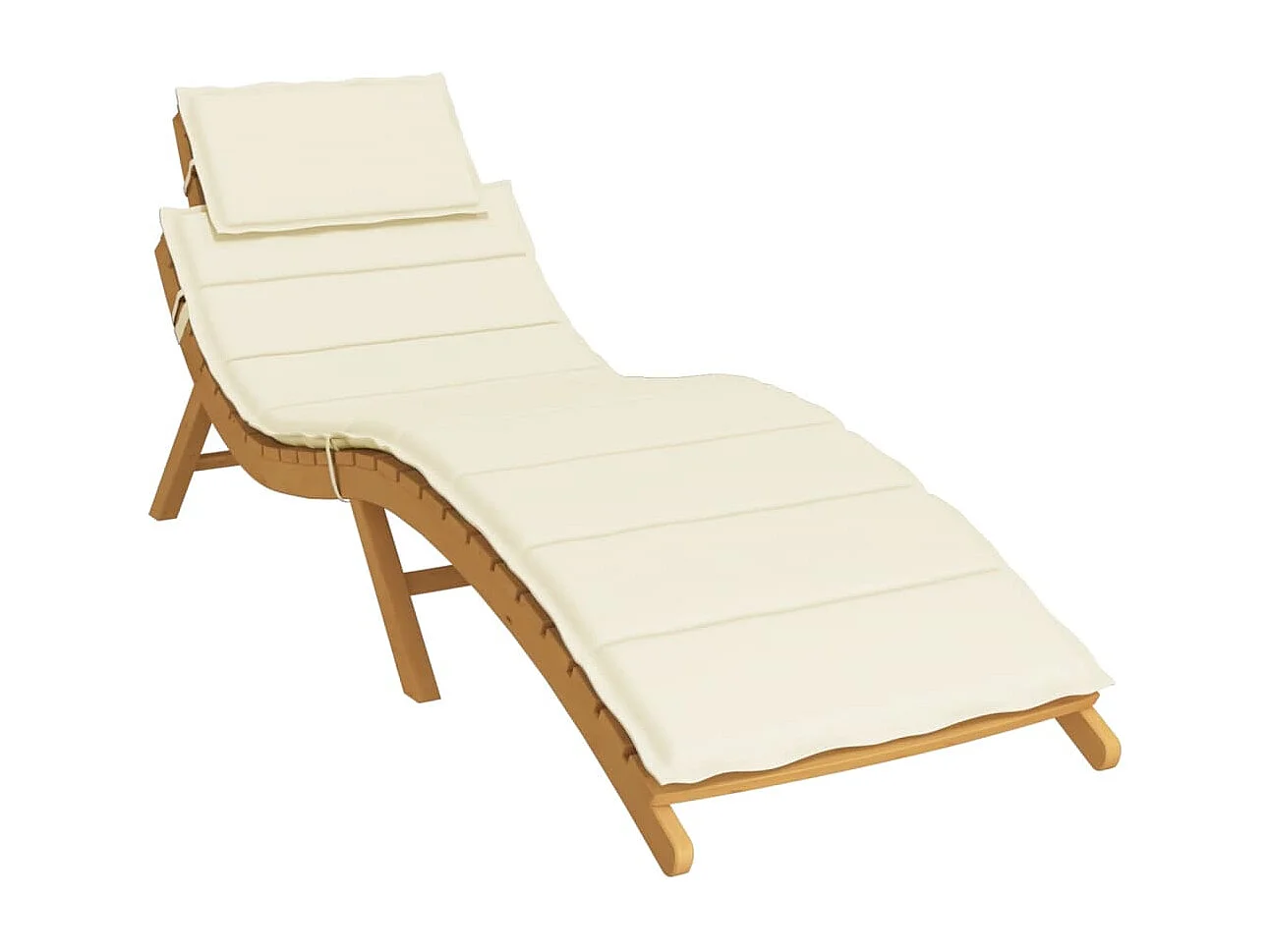 Coussin de chaise longue crème 186x58x3 cm tissu oxford