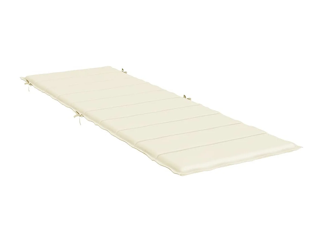 Coussin de chaise longue crème 186x58x3 cm tissu oxford