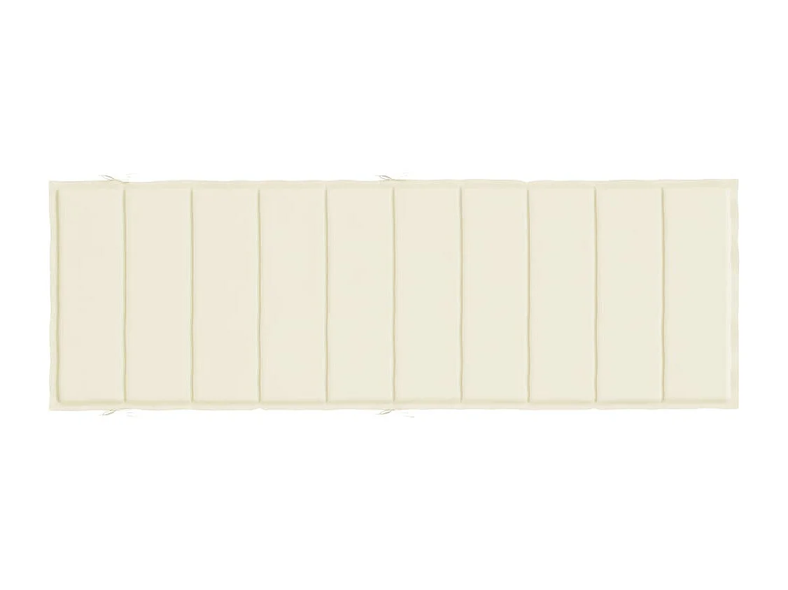 Coussin de chaise longue crème 186x58x3 cm tissu oxford
