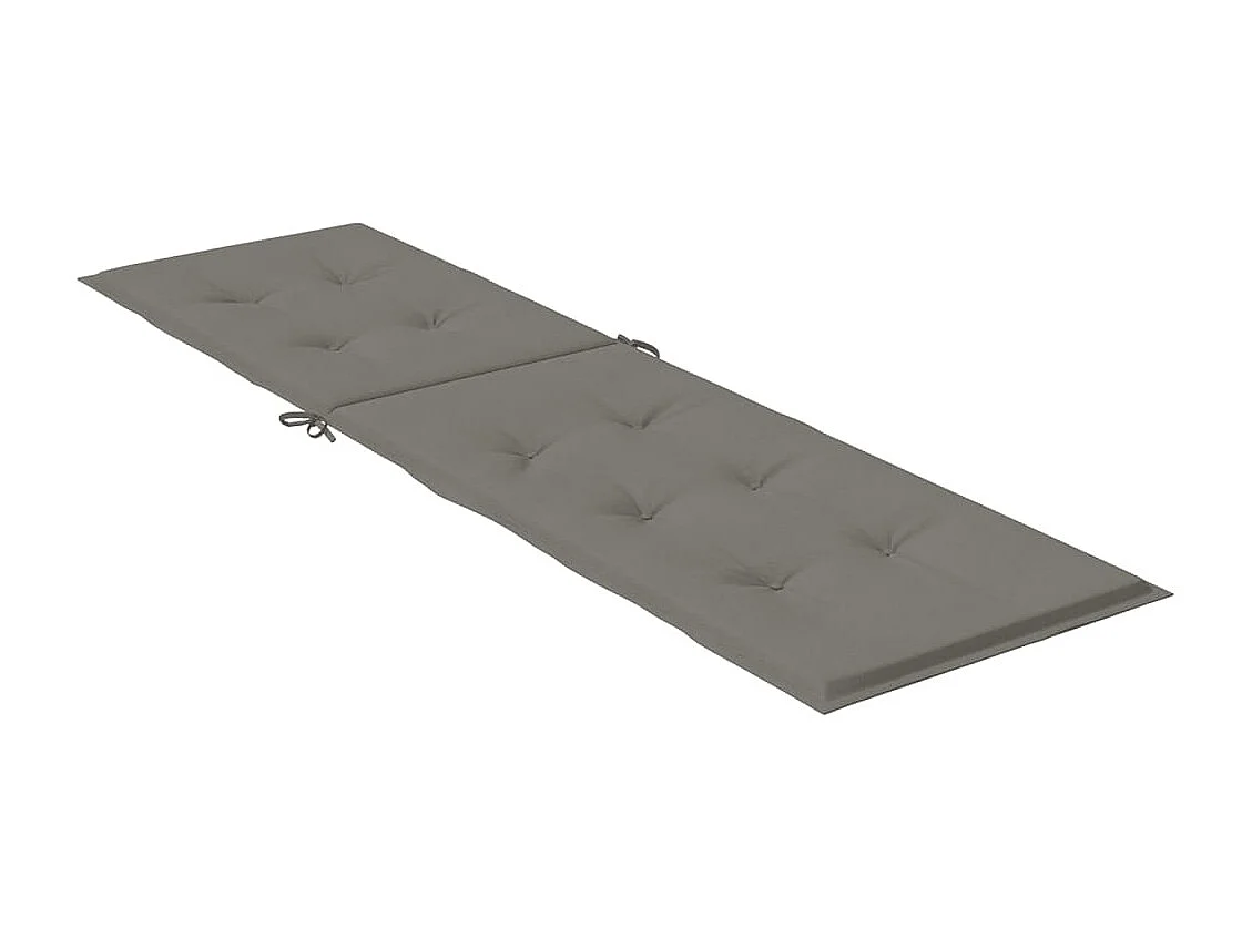 Coussin de chaise longue gris foncé mélangé (75+105)x50x3 cm