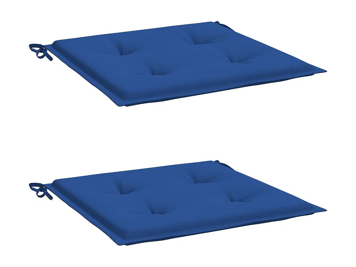Cojines de silla de jardín 2 uds tela Oxford azul 50x50x3 cm