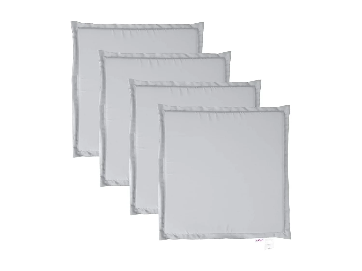 Almofadas de assento de jardim 4 pcs 45x45x2 cm cinzento-claro