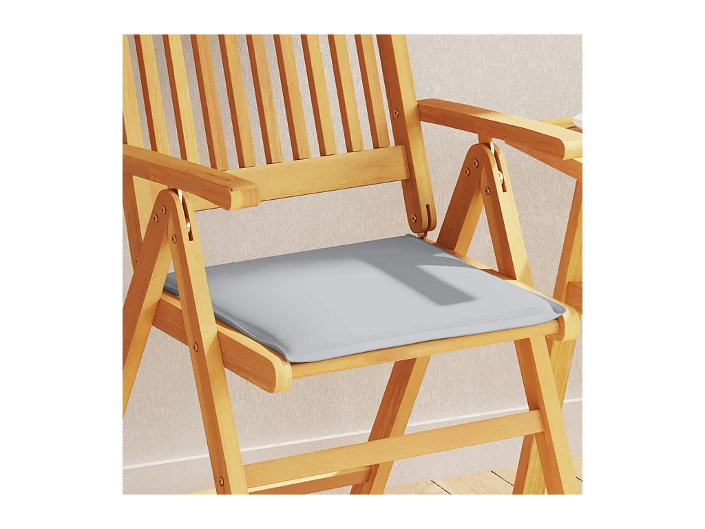Coussins de siège de jardin lot de 4 gris clair 45x45x2cm carré
