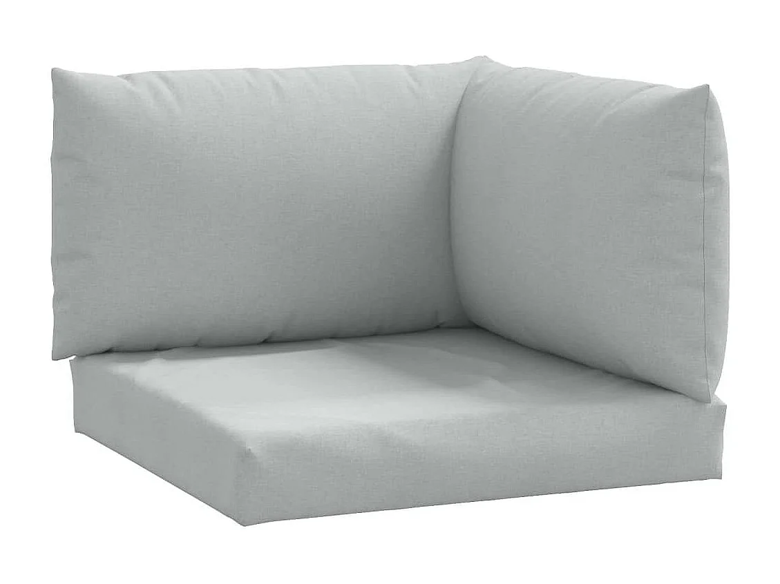 Cuscini per Pallet 3 pz Grigio Chiaro Mélange in Tessuto