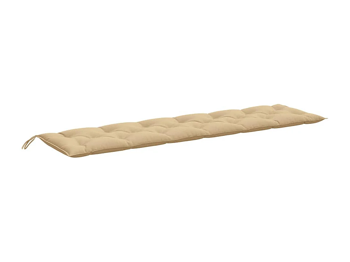 Coussins de banc de jardin lot de 2 beige mélangé tissu