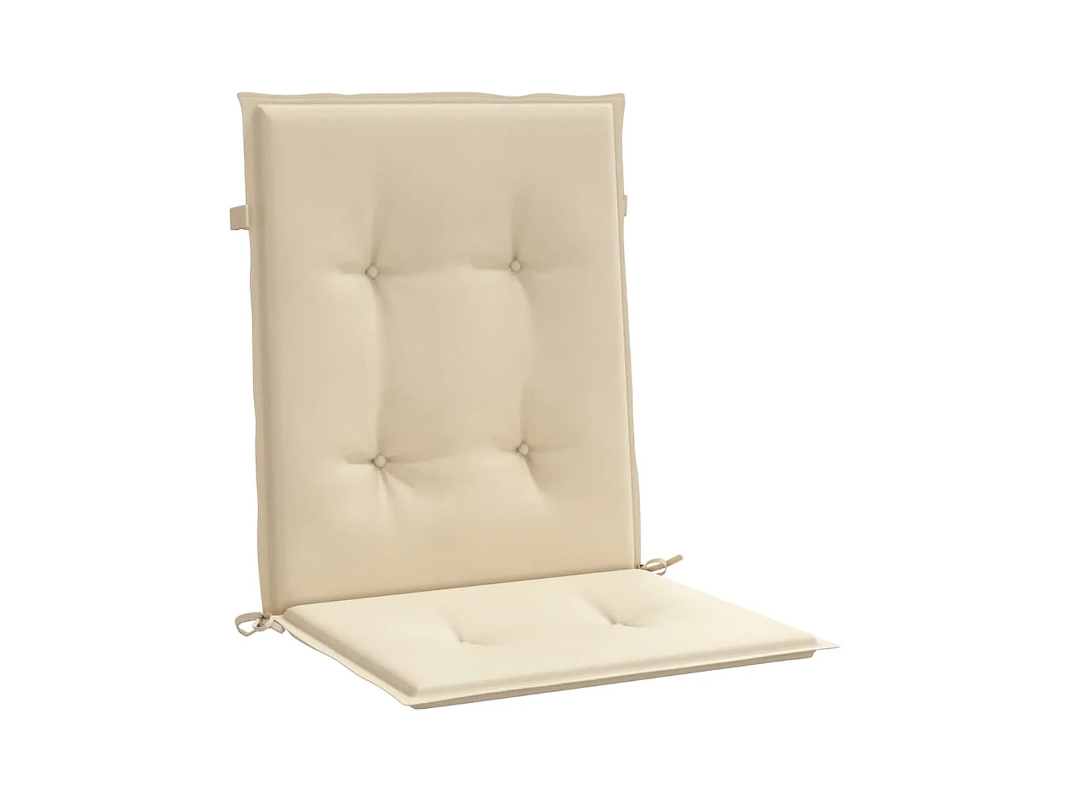 Coussins de chaise de jardin à dossier bas lot de 4 beige