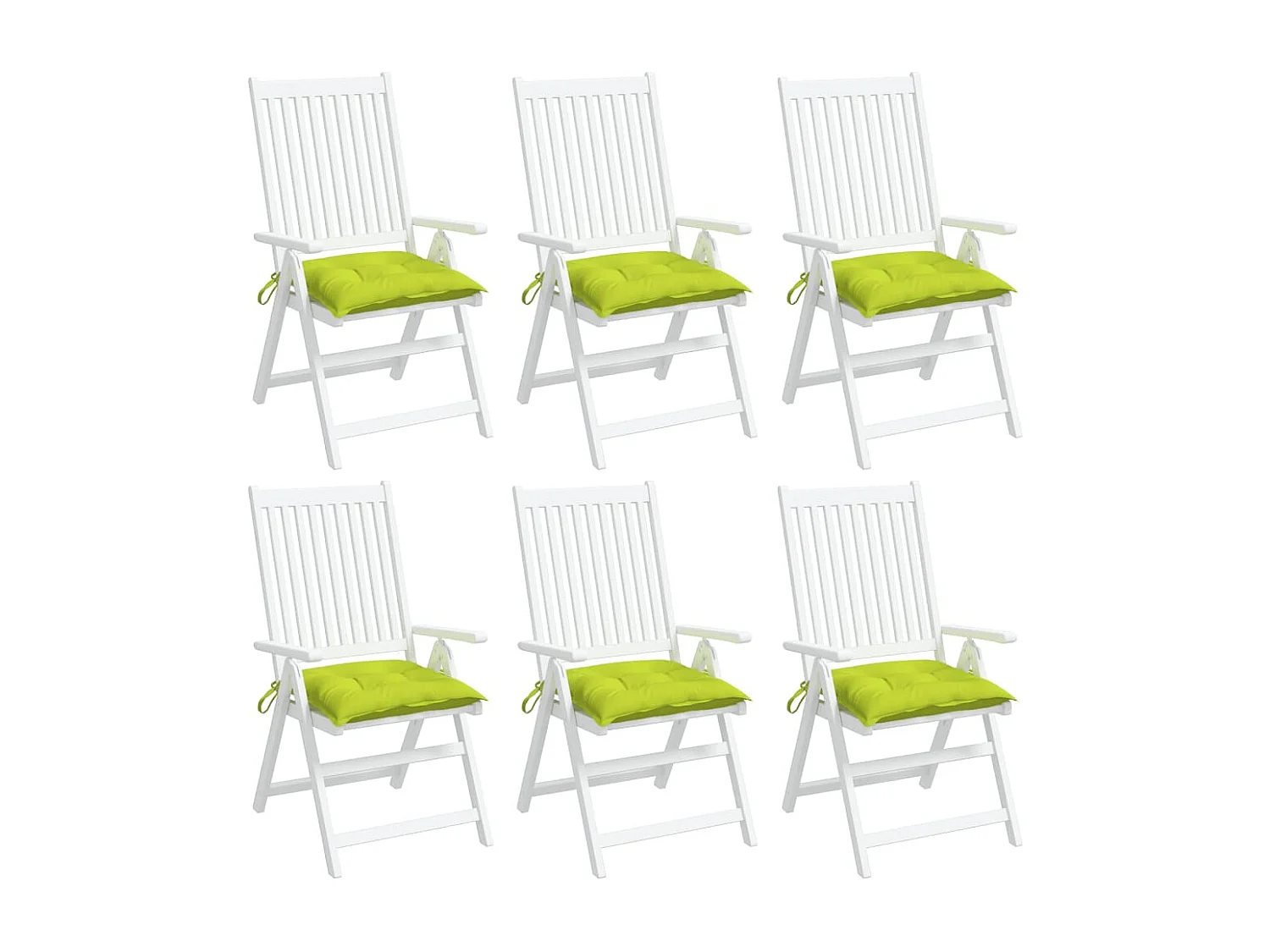 Almofadões móveis de paletes 6pcs tecido oxford verde brilhante