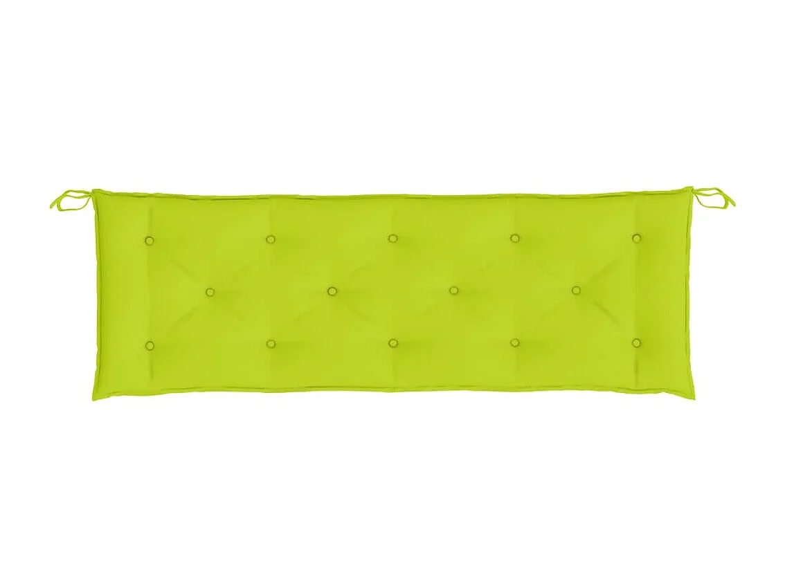 Cojines de banco de jardín 2 uds verde brillante 150x50x7 cm