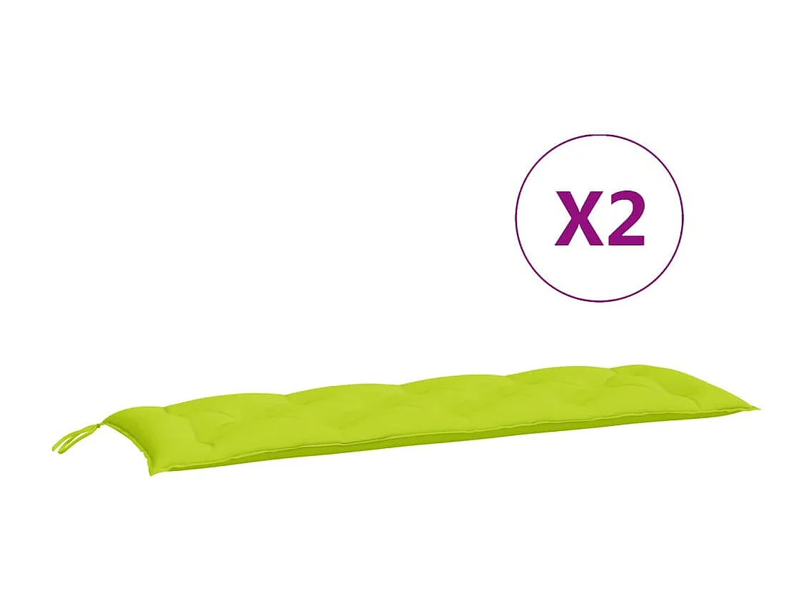 Almofadões banco jardim 2 pcs tecido oxford verde brilhante