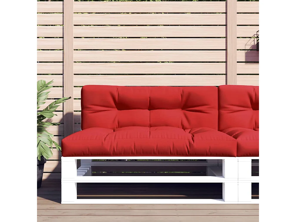 Almofadões de paletes 2 pcs tecido vermelho