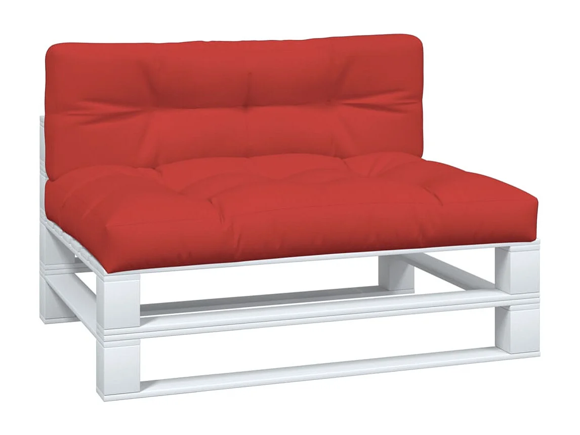 Almofadões de paletes 2 pcs tecido vermelho