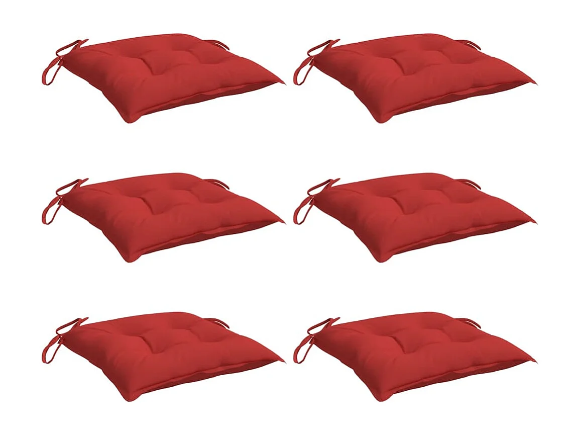 Almofadões para móveis de paletes 6 pcs tecido oxford vermelho