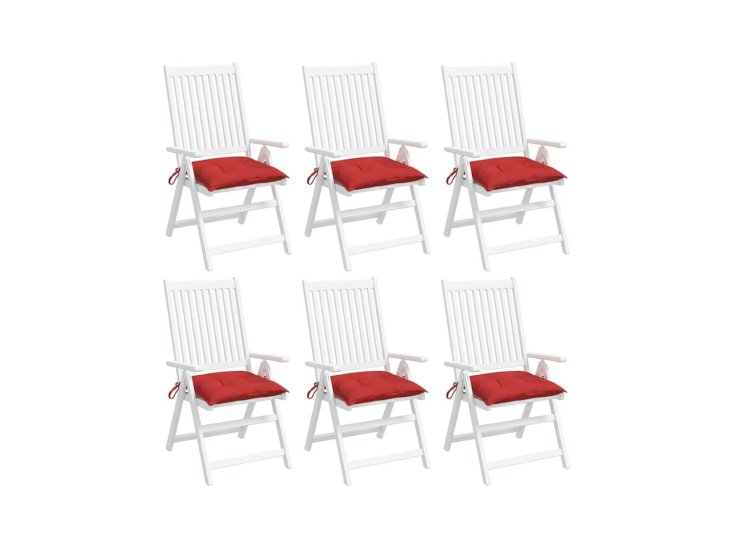 Cuscini per Pallet 6 pz Rossi 50x50x7 cm Tessuto Oxford