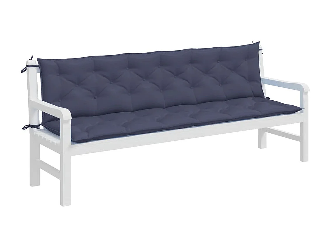 Gartenbank-Auflagen 2 Stk. Marineblau 200x50x7 cm Oxford-Gewebe