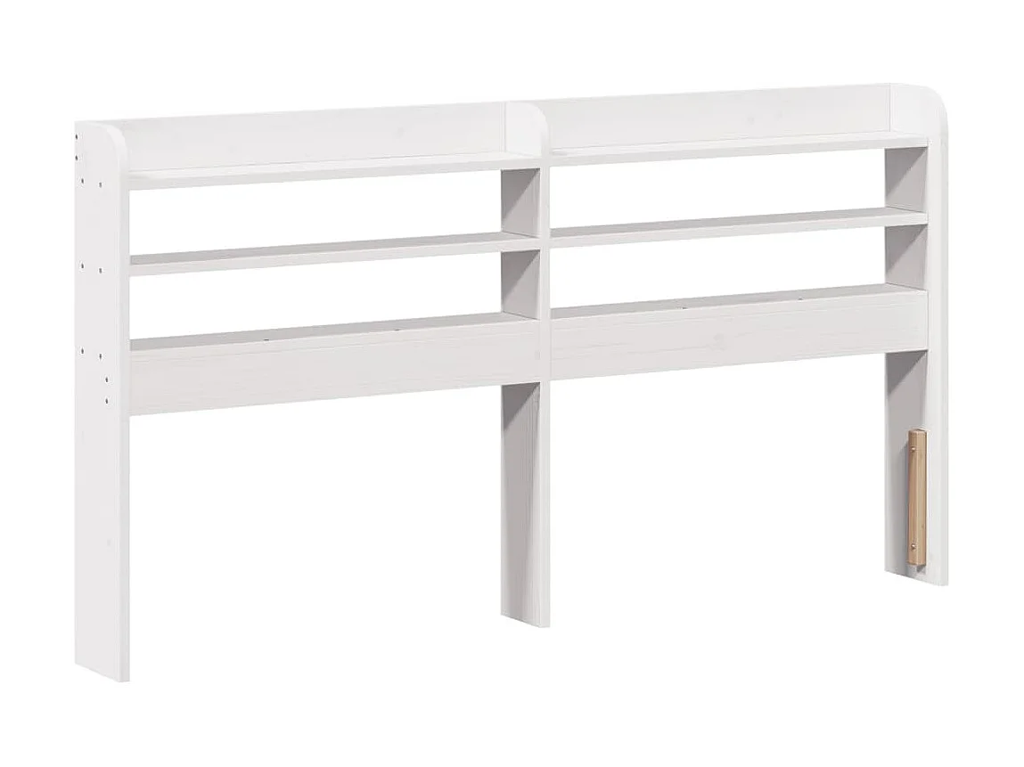 Bedframe zonder matras massief grenenhout wit 140x190 cm