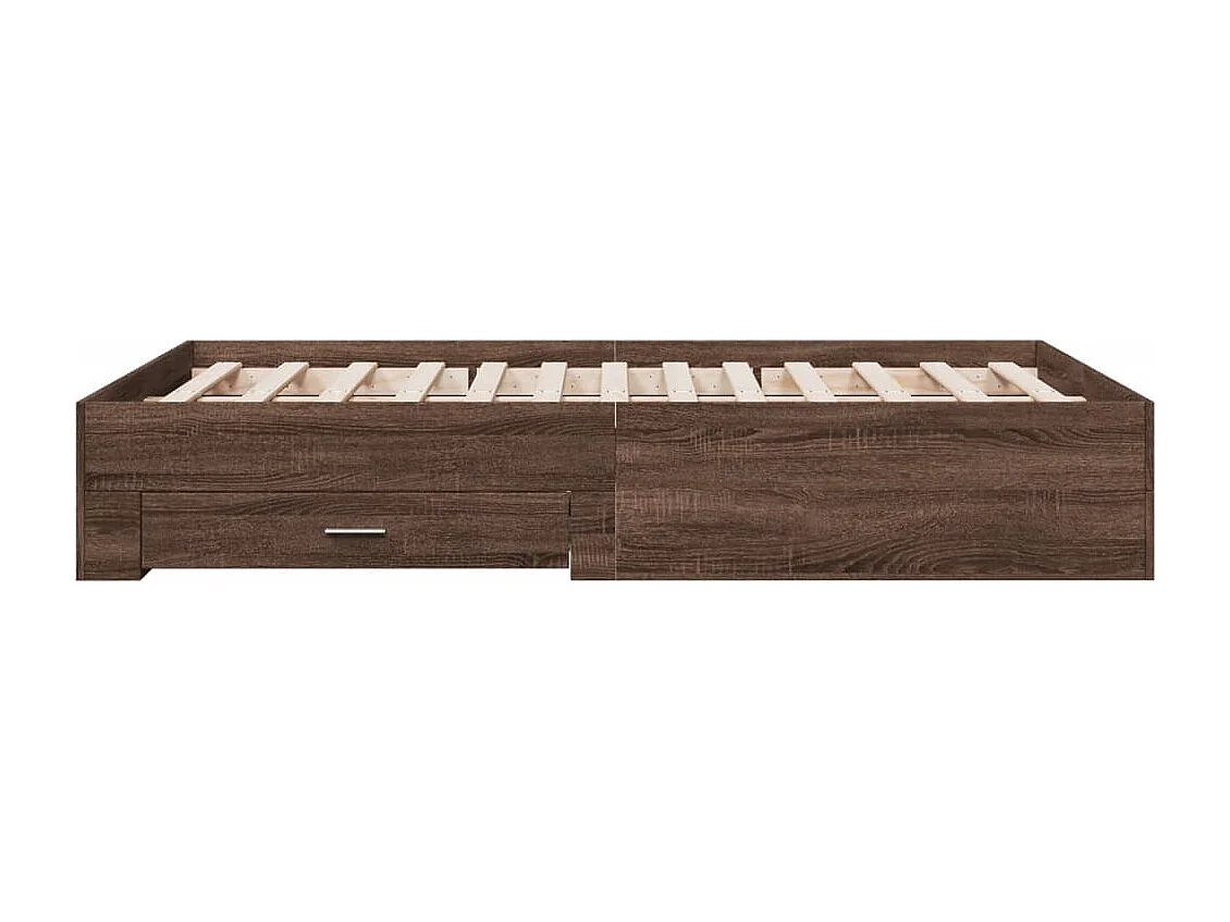Bettgestell mit Schubladen Braun Eichen-Optik 120x190 cm
