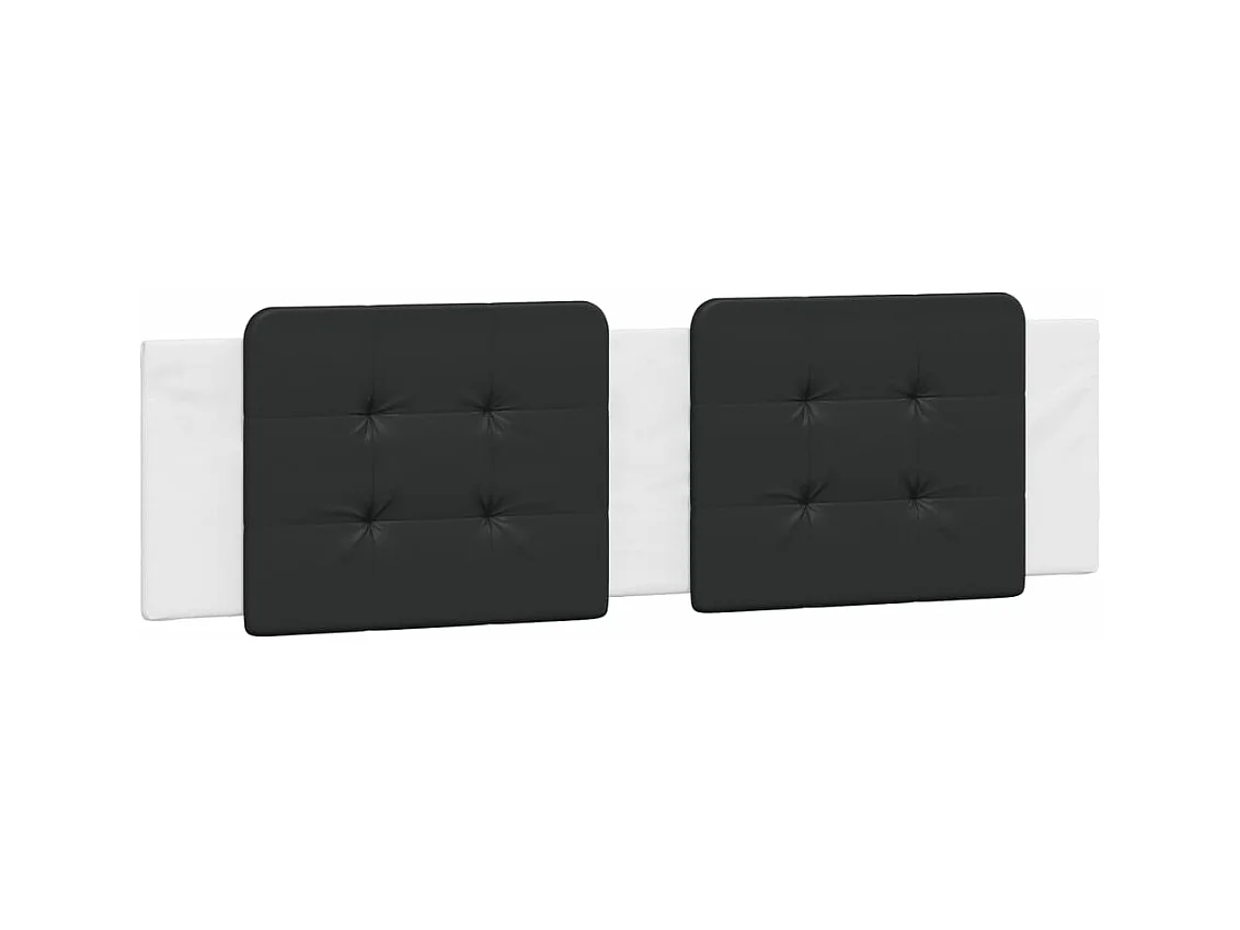 Cadre de lit sans matelas blanc et noir 180x200 cm similicuir
