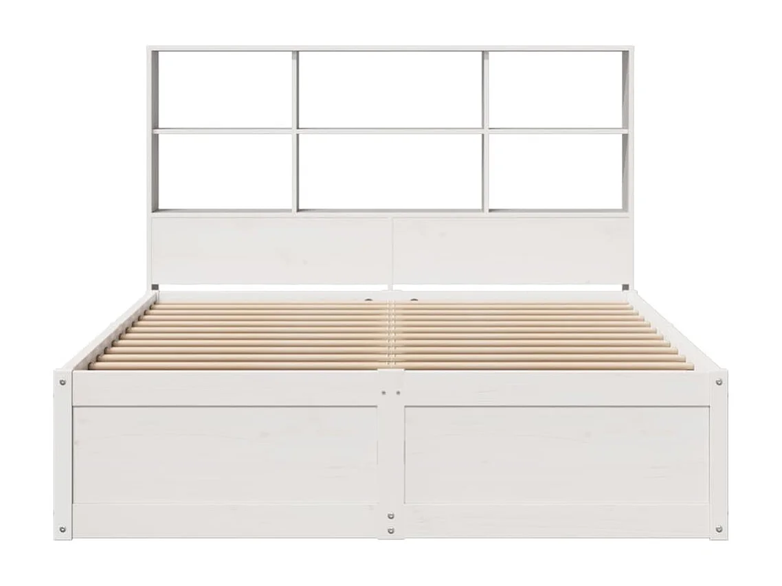 Cadre de lit sans matelas blanc 140x200 cm bois de pin massif