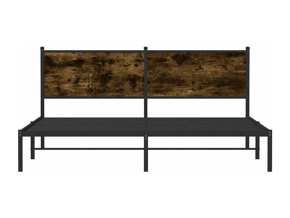 Giroletto senza Materaso in Metallo Rovere Fumo 183x213 cm