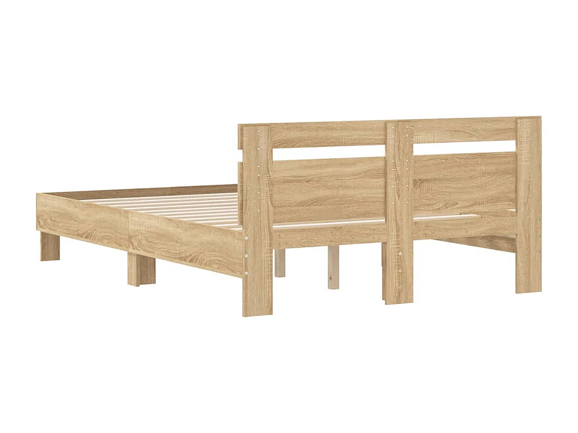 Bettgestell mit Kopfteil Sonoma-Eiche 120x190 cm Holzwerkstoff