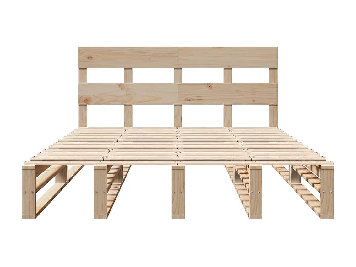 Cadre de lit sans matelas 140x190 cm bois de pin massif