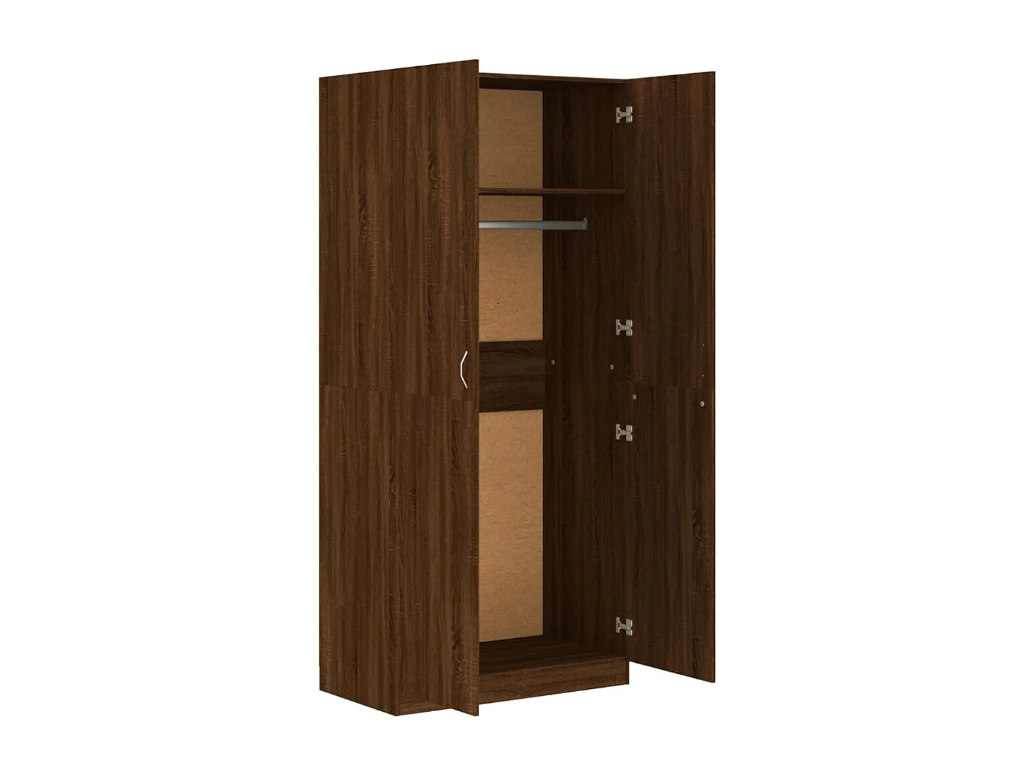 Armario Roble marrón 90x52x200 cm Madera contrachapada