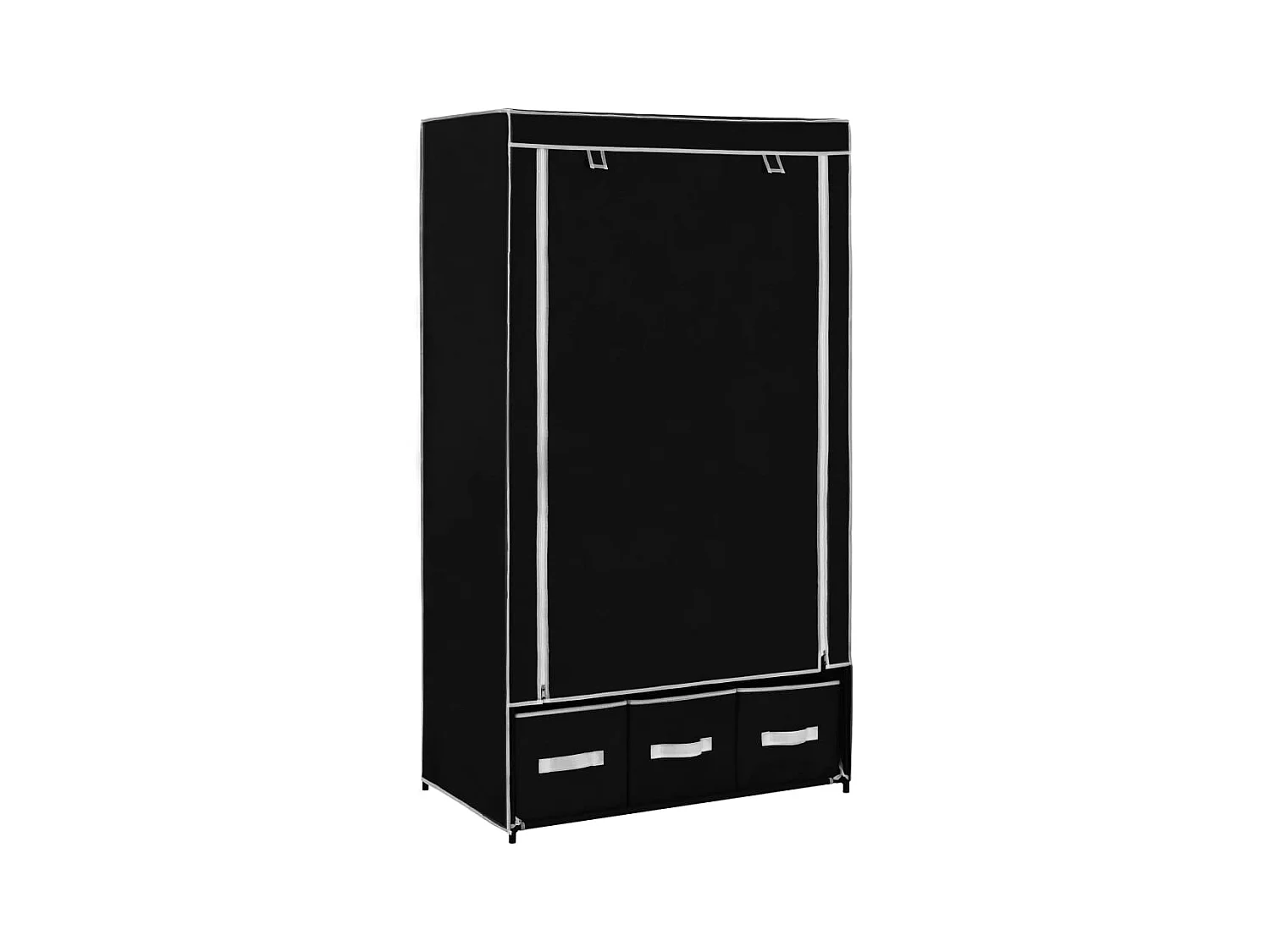 Kledingkast Zwart 87 x 49 x 159 cm Stof