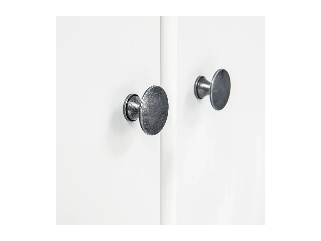 Garde-robe à 3 portes Hill Blanc 127x50x170 cm Bois pin solide