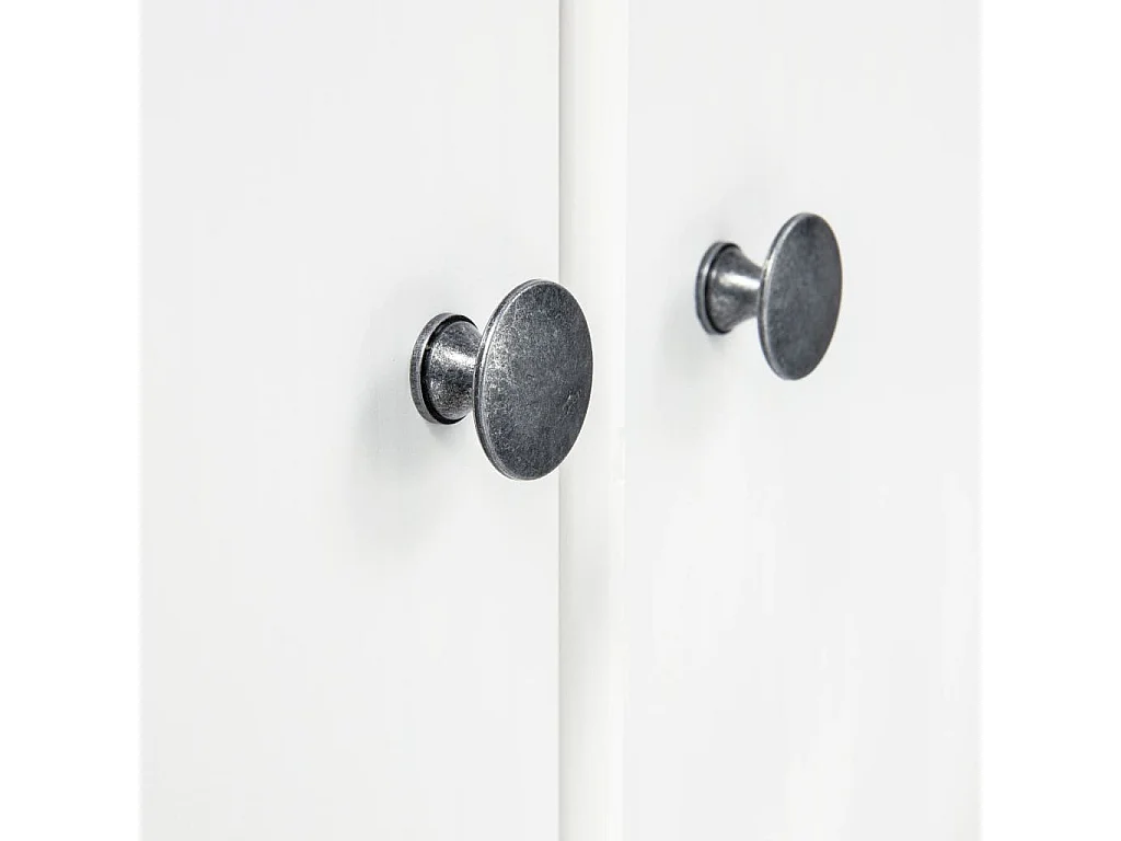 Garde-robe à 3 portes Hill Blanc 127x50x170 cm Bois pin solide