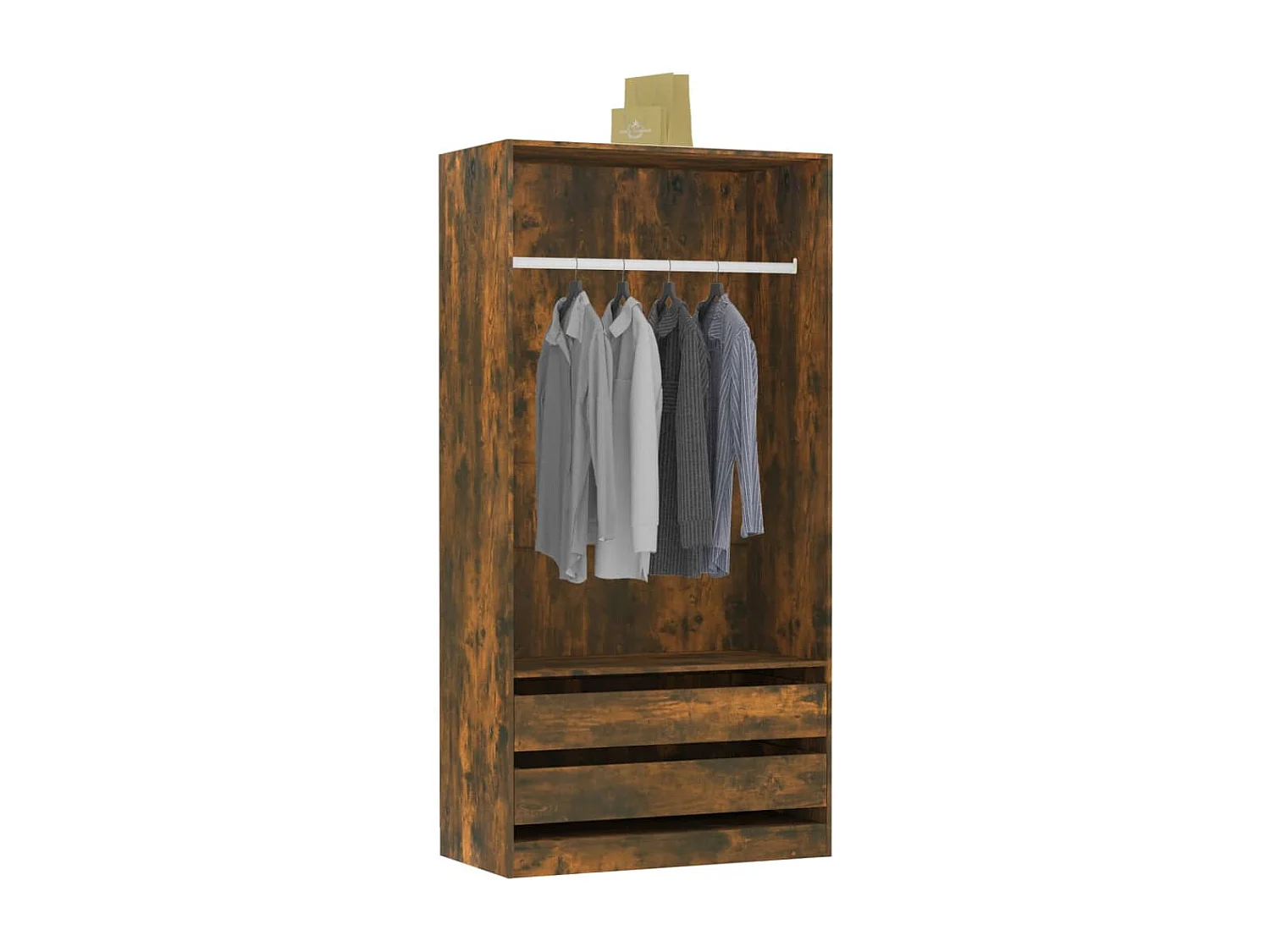 Garde-robe Chêne fumé 100x50x200 cm Bois d'ingénierie