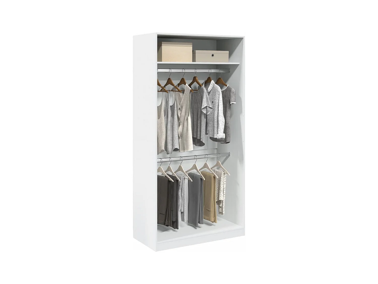 Garde-robe Blanc 100x50x200 cm Bois d'ingénierie