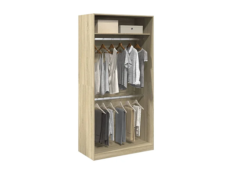 Garde-robe Chêne sonoma 100x50x200 cm Aggloméré
