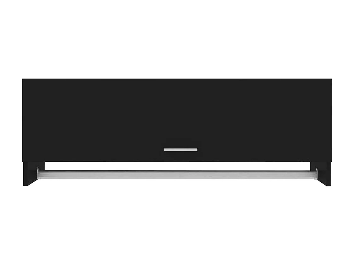 Armário preto 100x32,5x35 cm madeira trabalhada