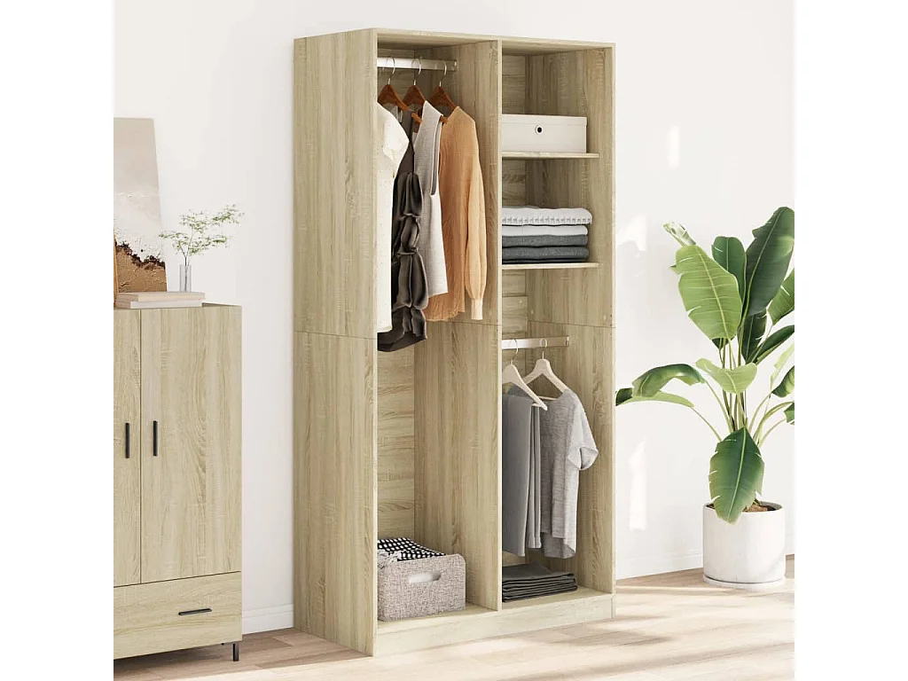 Armadio rovere Sonoma 100x50x200 cm Truciolare