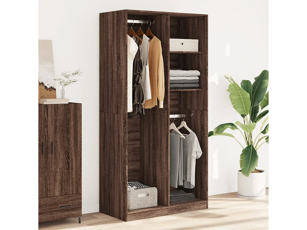 Garde-robe chêne marron 100x50x200 cm bois d'ingénierie