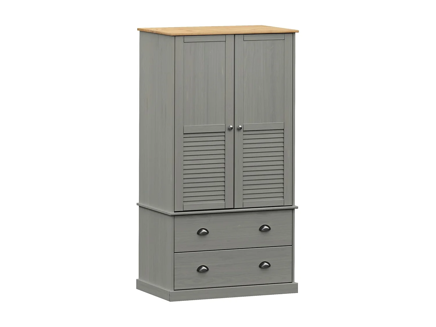 Armario VIGO gris 90x55x176 cm madera maciza de pino