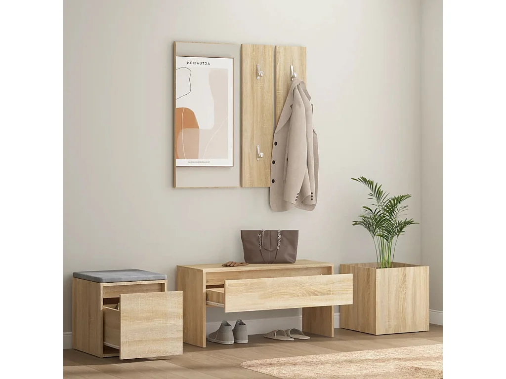 Conjunto de móveis de corredor Sonoma Oak Engineered Wood