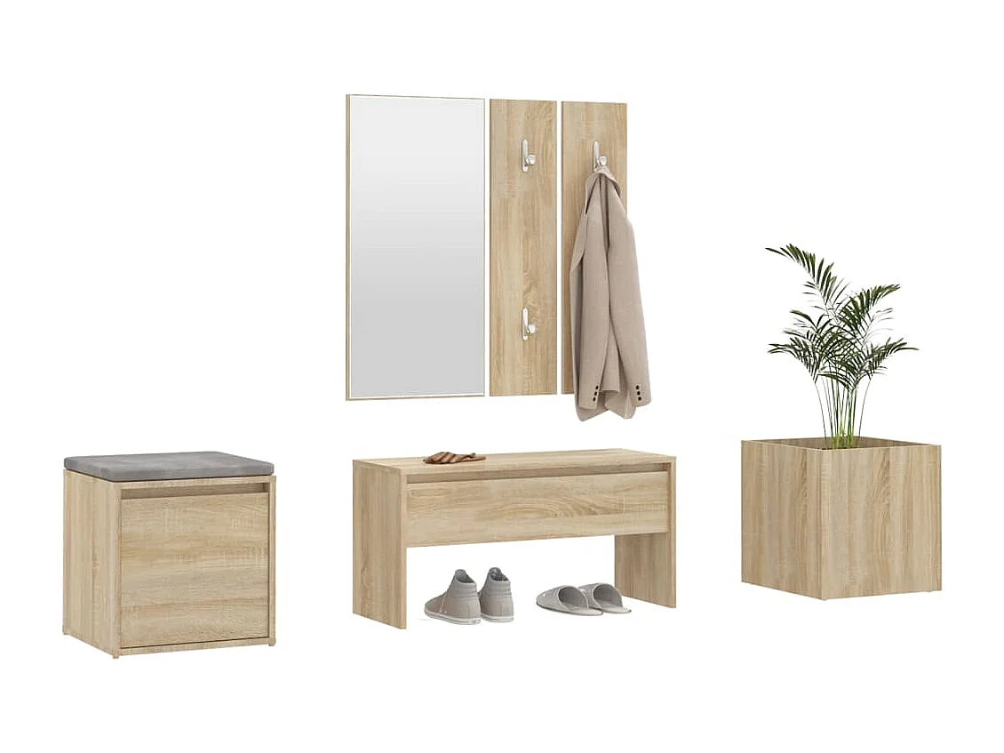 Conjunto de móveis de corredor Sonoma Oak Engineered Wood