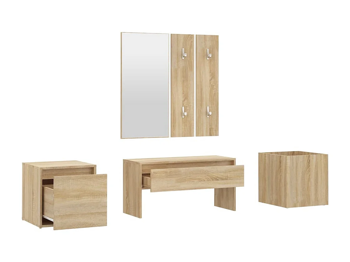 Conjunto de móveis de corredor Sonoma Oak Engineered Wood
