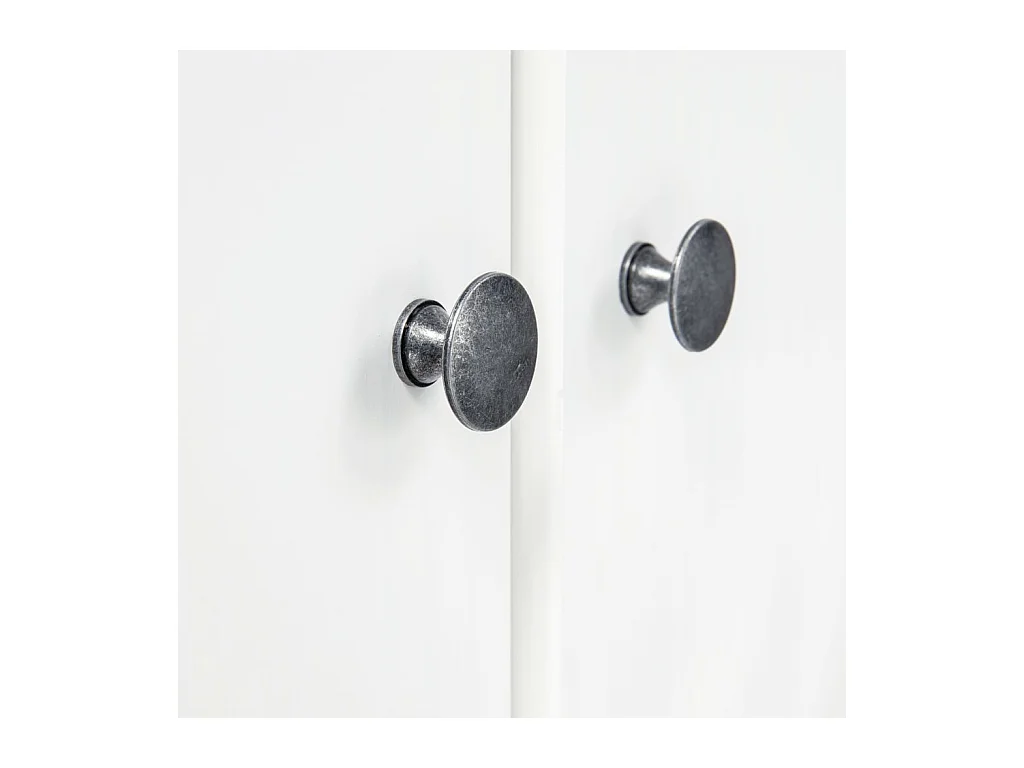 Garde-robe à 2 portes Hill Blanc 89x50x170cm Bois de pin solide